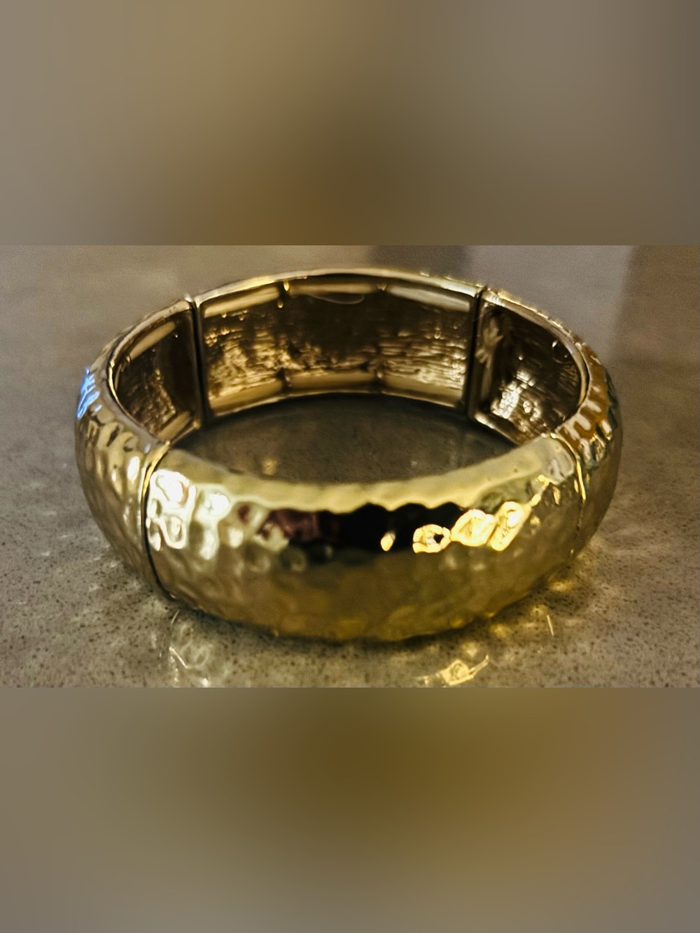 Vintage Hammered Gold Bracelet